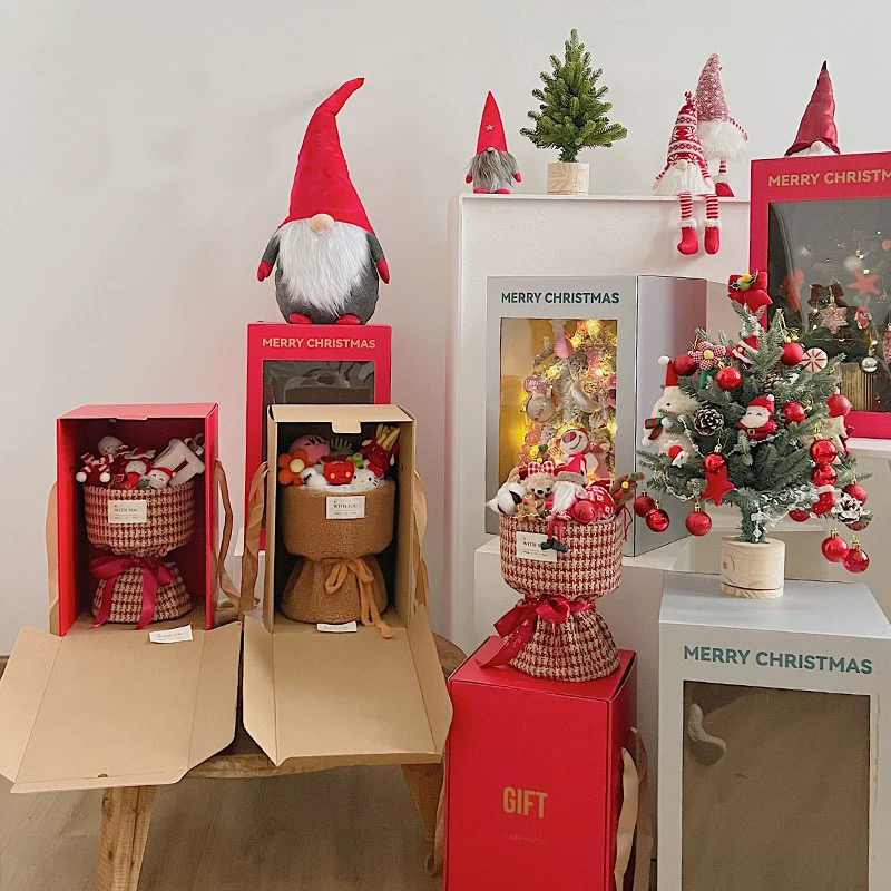Festive Themed Transparent Flower Gift Boxes